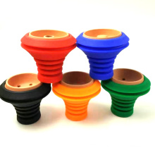 Unique silicone hookah shisha bowl with cermical